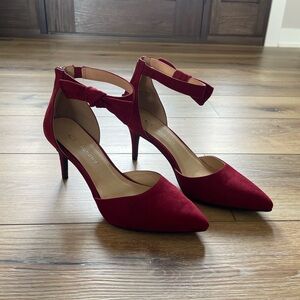 CL by Laundry Outgoing Suede Dark Cherry Red Heel